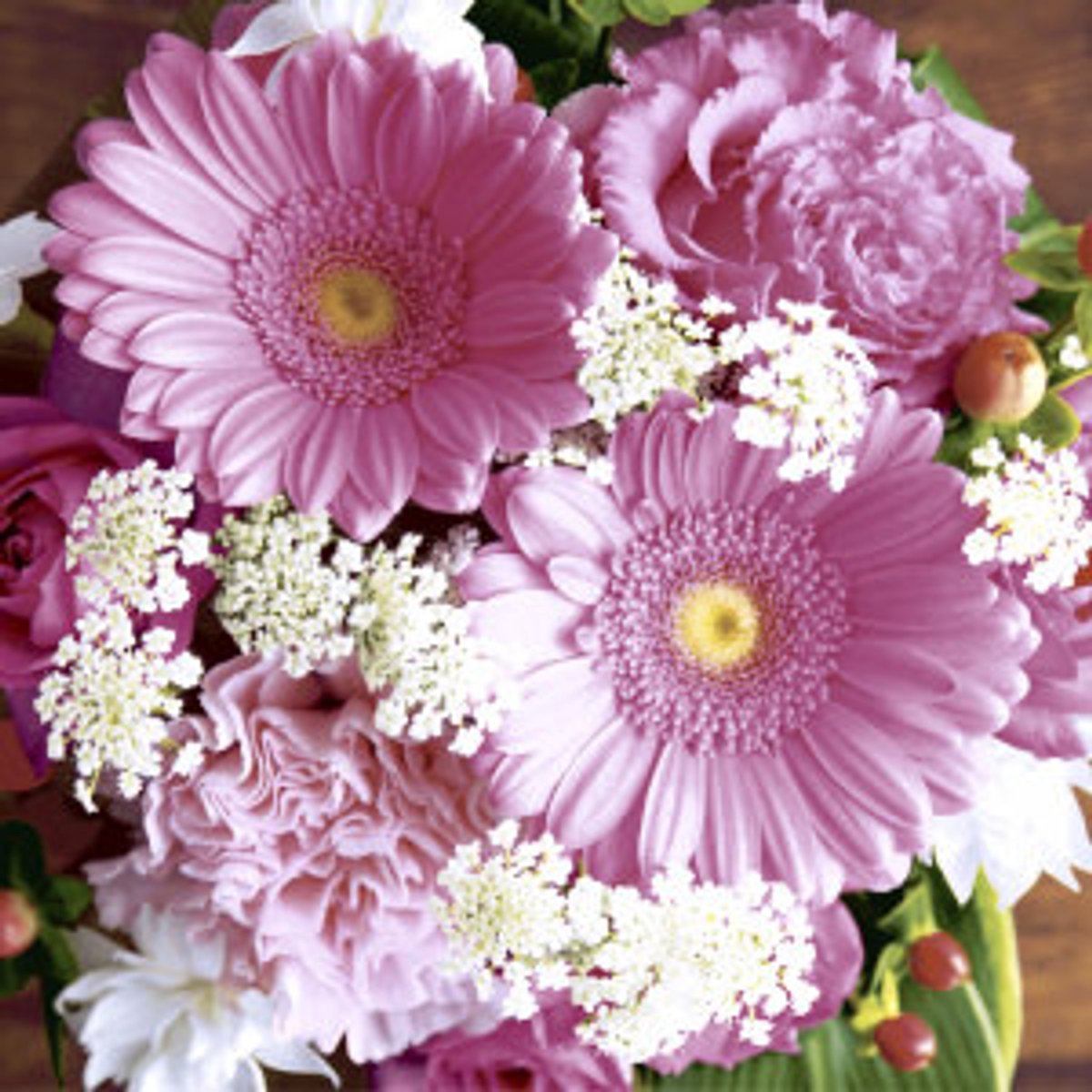 P+D Lunch servetten - Pink Gerbera