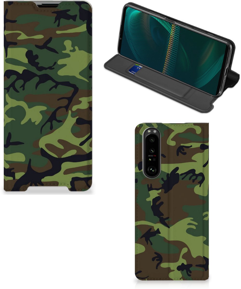 Sony Xperia 5 III Hoesje met Magneet Army Dark