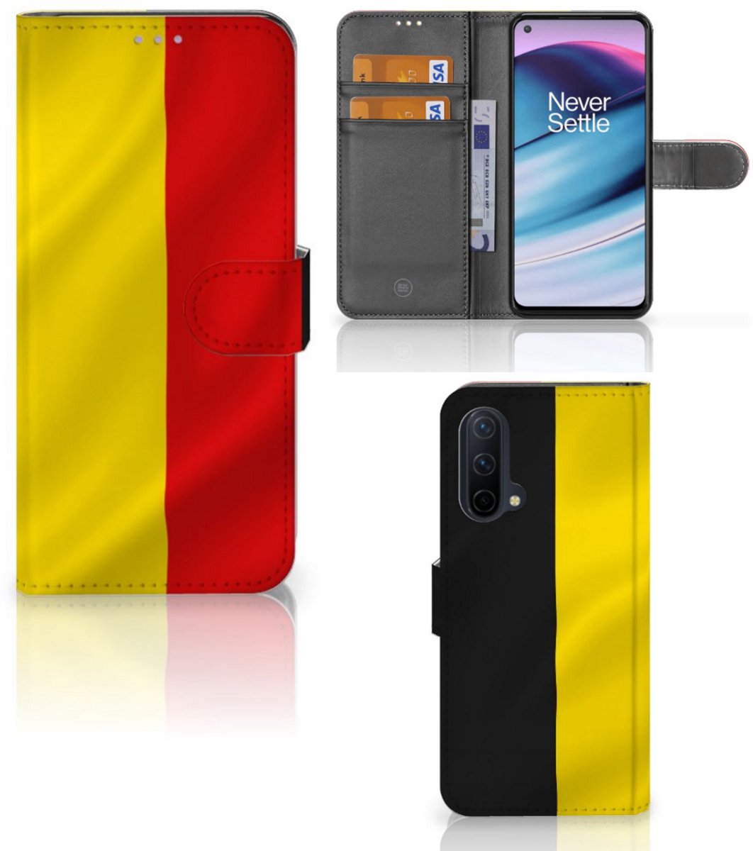 OnePlus Nord CE 5G Bookstyle Case Belgische Vlag