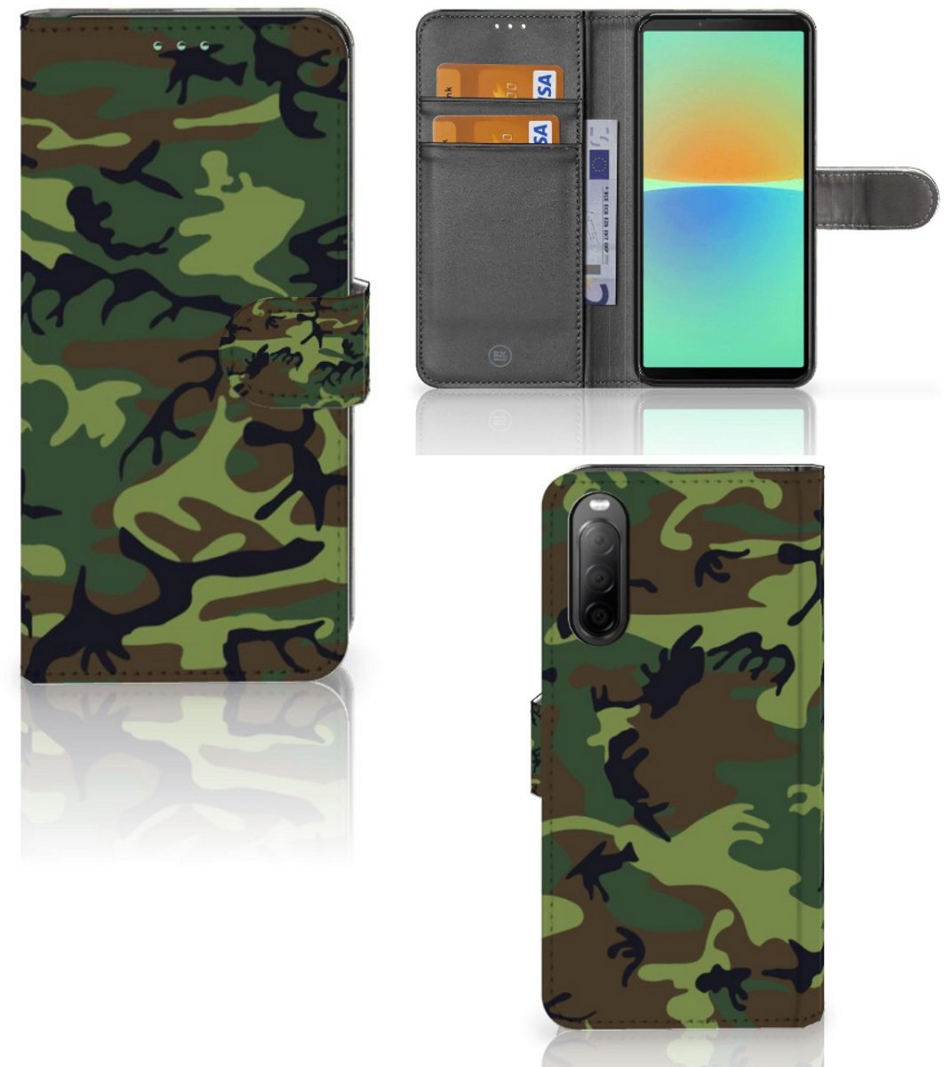 Sony Xperia 10 IV Telefoon Hoesje Army Dark