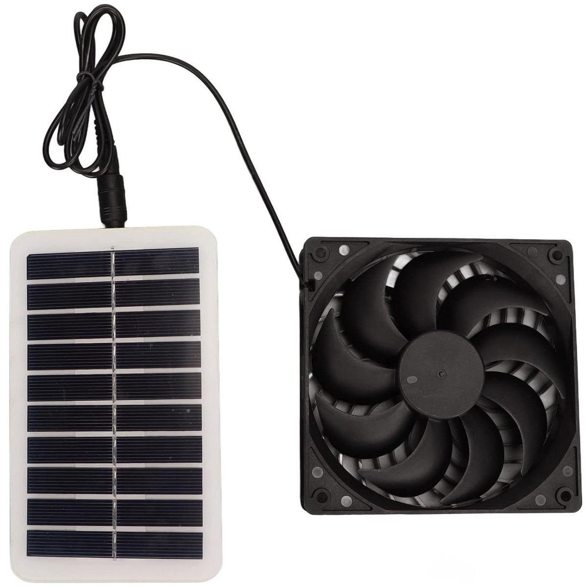 Afzuigventilator met 15W Zonnepaneel voor Ventilatie Kas Schuur Garage