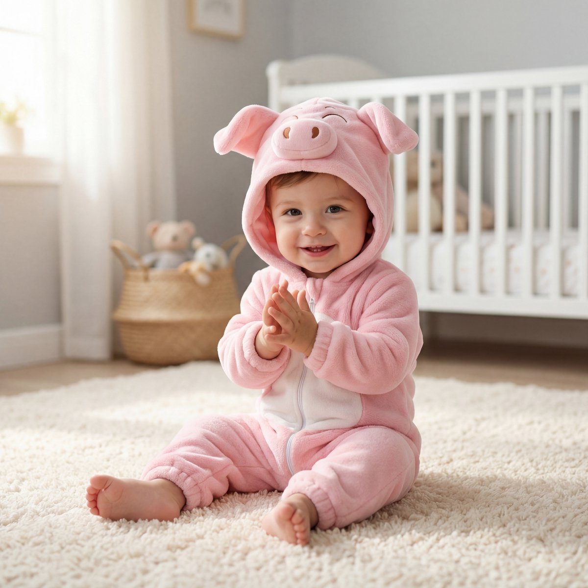 JAXY Baby Onesie - Carnavalskleding Kinderen - Verkleedkleren Jongen en Meisje - Verkleedkleding - Romper - EU (label 90) - Varken — afbeelding 7