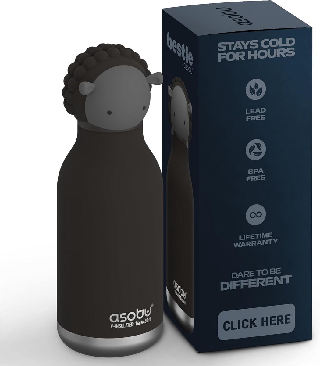 Geïsoleerde Kinderdrinkfles RVS met Rietje - 420ml - Lekvrij & BPA-Vrij - Beker voor School en Onderweg