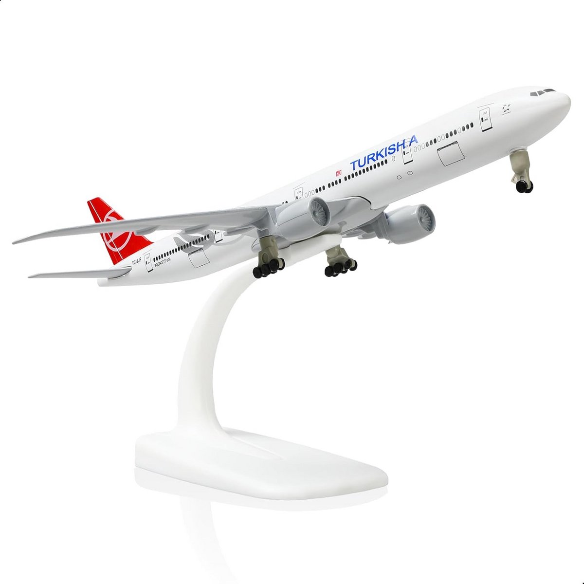 Gegoten metalen vliegtuigmodel Schaal 1:300 Vliegtuigdecoratie voor Boeing 777 met Standaard