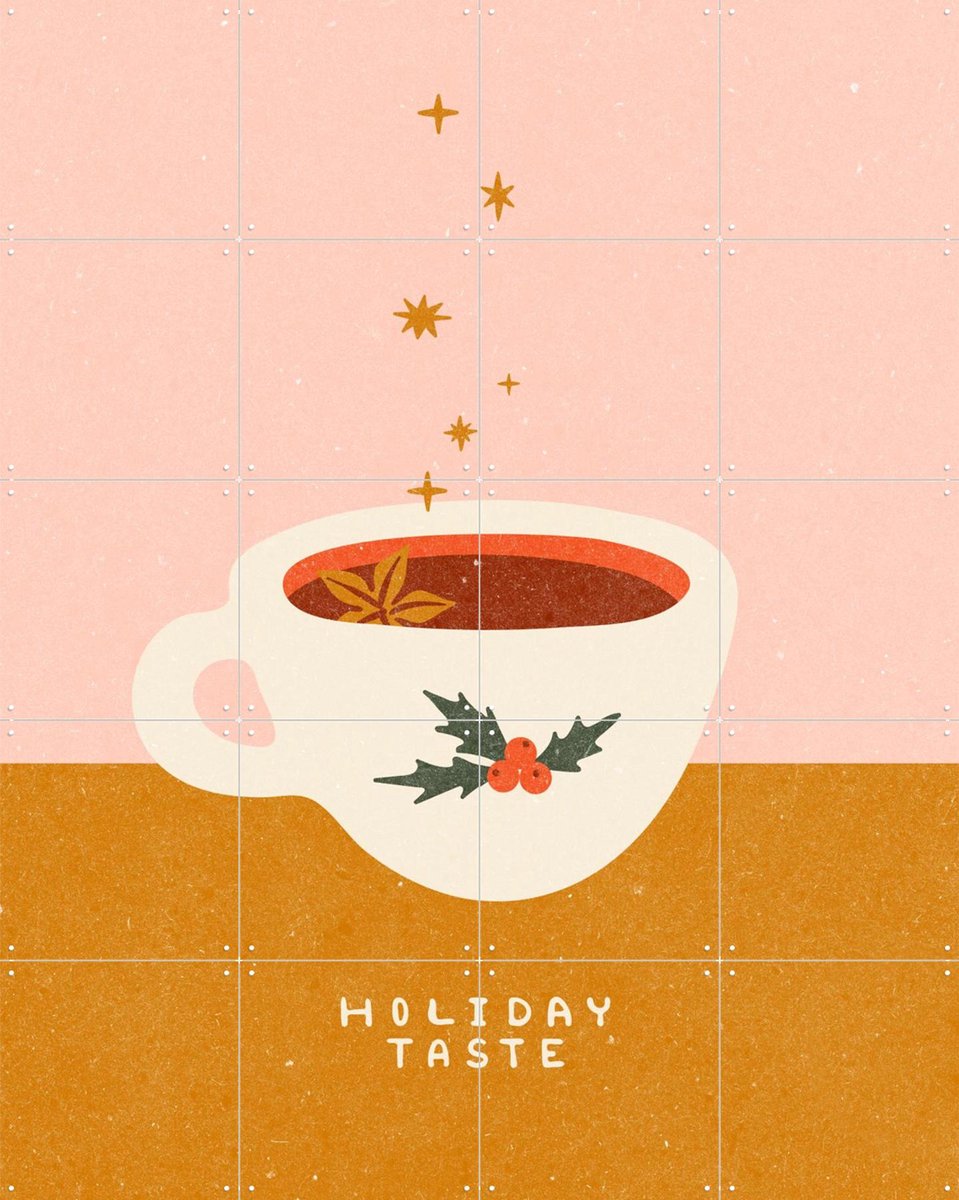 IXXI Holiday Taste, NKTN & Various - 80 x 100 cm - Gratis ophangtool - Grote wanddecoratie en posters Kerst, Winter