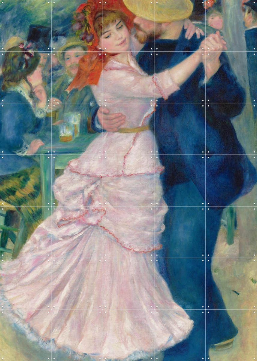 IXXI Dance at Bougival, Pierre-Auguste Renoir & Museum of Fine Arts Boston - 100 x 140 cm - Gratis ophangtool - Grote wanddecoratie en posters -