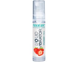 AMOREANE - Liquid Vibrator Waterbase Strawberry 10 Ml | Best Orgasm Experience | For Couples | Lubricant | Vibrating Lubricant