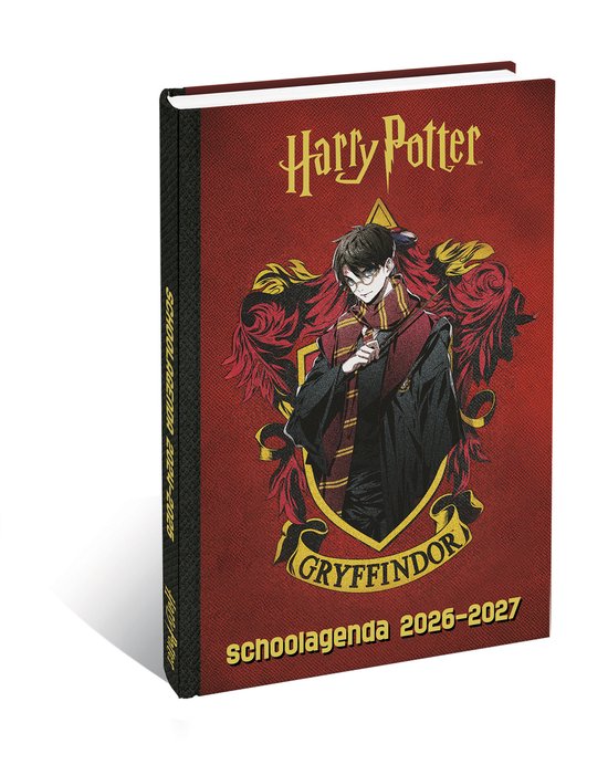 Harry Potter schoolagenda 2026-2027 met Harry van Gryffindor op de voorkant
