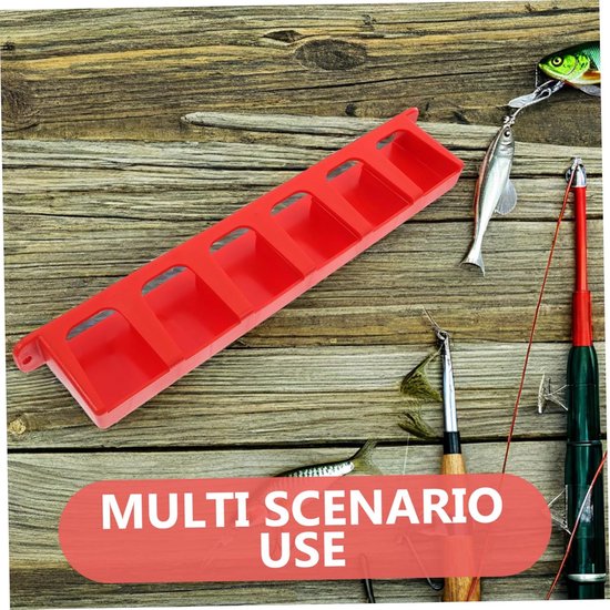 Biljartkeu Houder - Poolstok Standaard - Keu Opslag - Robuuste ABS Constructie - 6 Keu Capaciteit - Rood — afbeelding 2