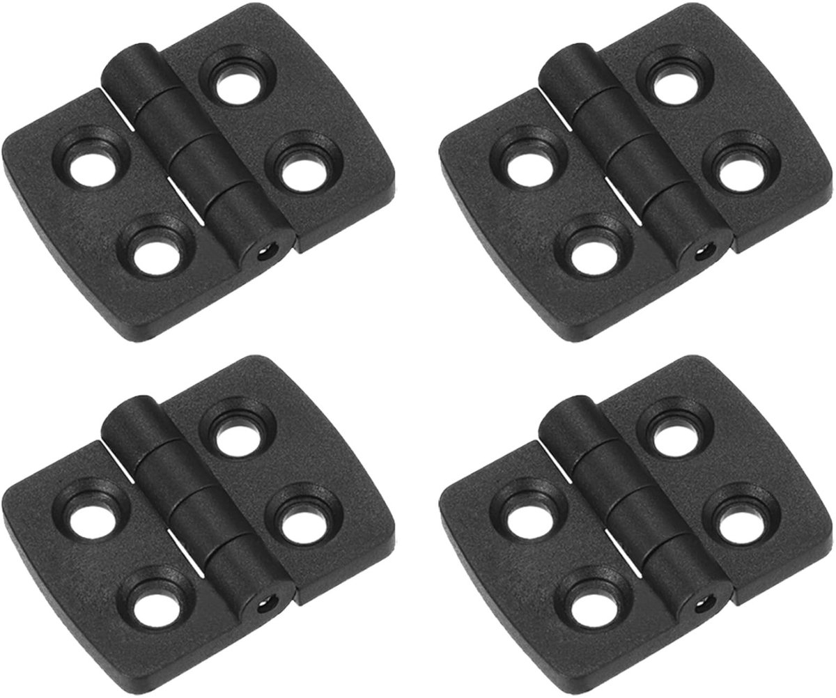 Allecto - Verstelbare vouwscharnieren - Deurscharnieren - 4 Stuks - ABS Nylon - Voor poort kastdeur - Zwart