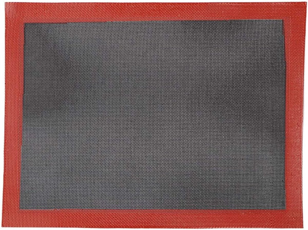 Bakmat Siliconen - Bakplaat Mat - Brood Bakken - Geperforeerd Anti-aanbak - 40 x 30 cm - Zwart