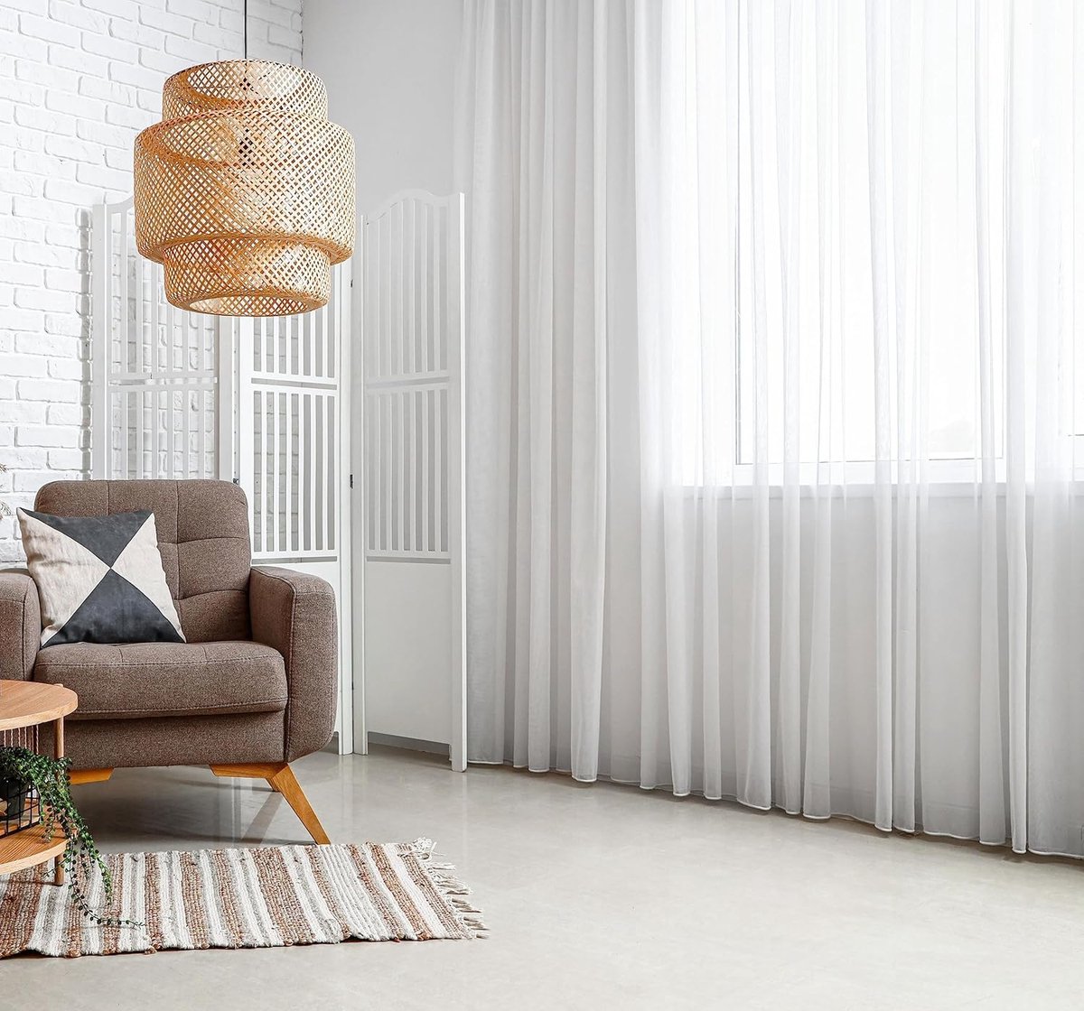 Voile Gordijnen - Halftransparante Inbetween - Raamdecoratie - Met Plooiband en Loodband -