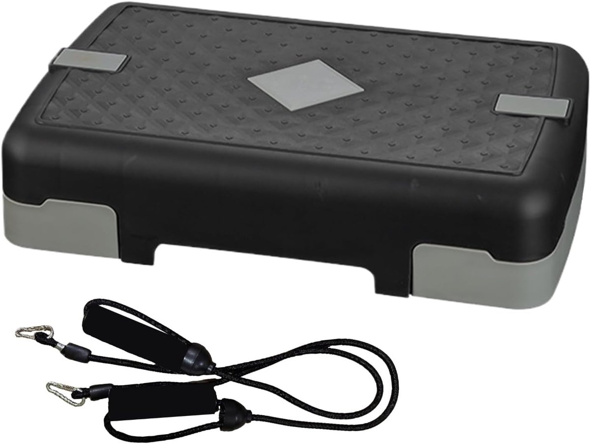 Opstapbankje - Balansplatform - Thuis sporten - Antislip oppervlak - 45x29x10 cm - Grijs