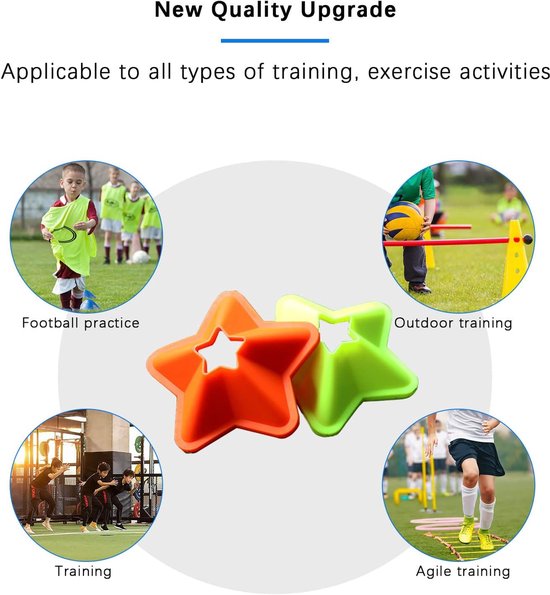 Markeerhoedjes Set - Sport Kegels - Training Markeren - Duurzaam Flexibel Kunststof - 18 cm Hoog - Meerdere Kleuren van Merkloos — afbeelding 5