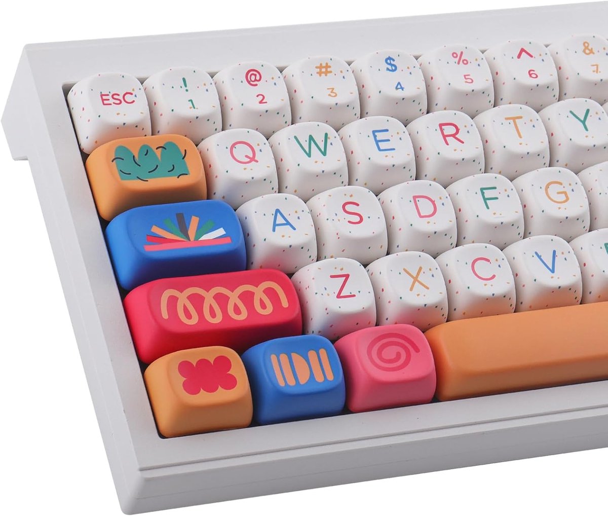 Keycap Set - Mechanische Toetsen - Gaming Setup - PBT Materiaal - 126 Toetsen - Zoet Rood