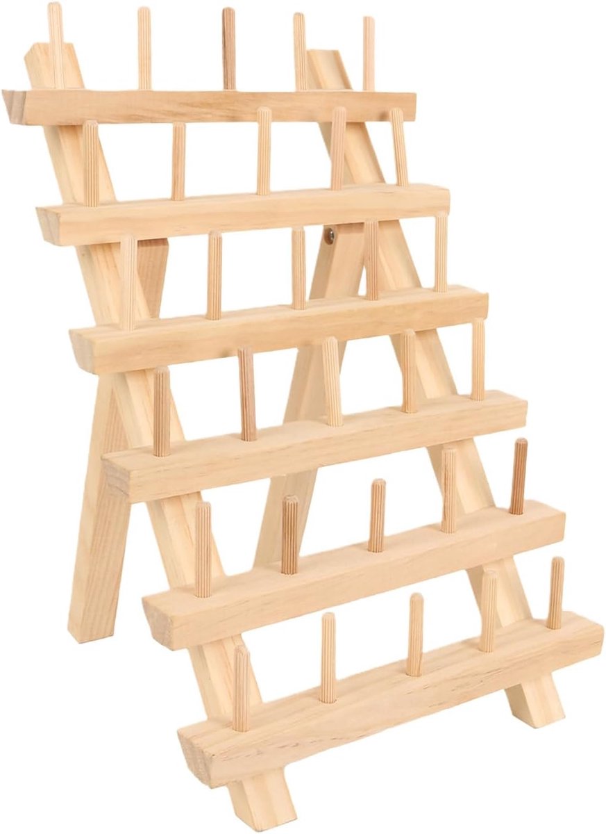 Garen Organizer - Spoel Houder - Handwerk Opslag - Inklapbare Poten - 30 Assen - Hout