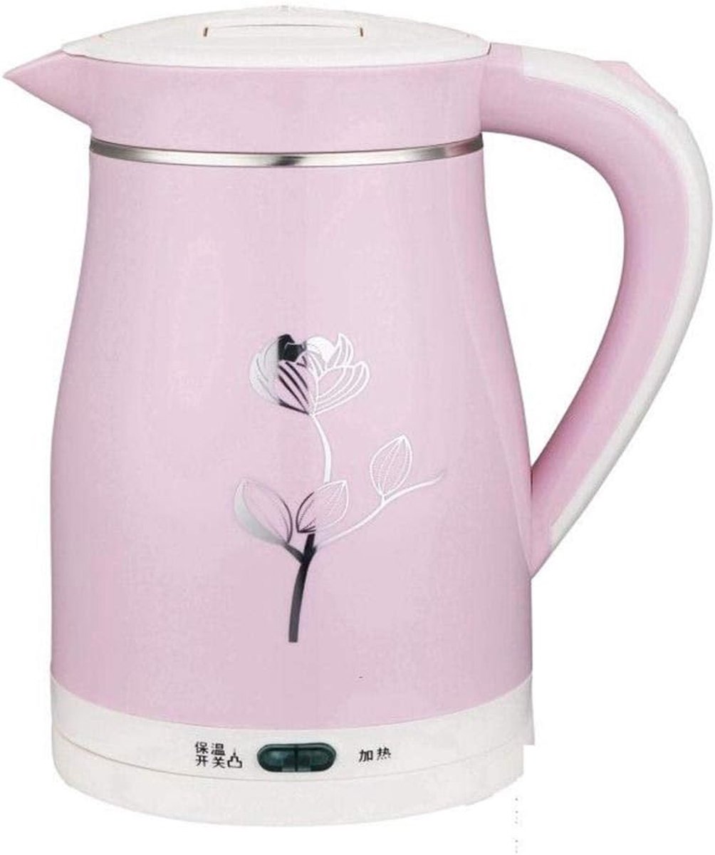 Waterkoker Roestvrijstaal - Huishoudelijke Ketel - Snel Water Koken - Anti-verbranding Isolatie - 17 Liter Capaciteit - Roze