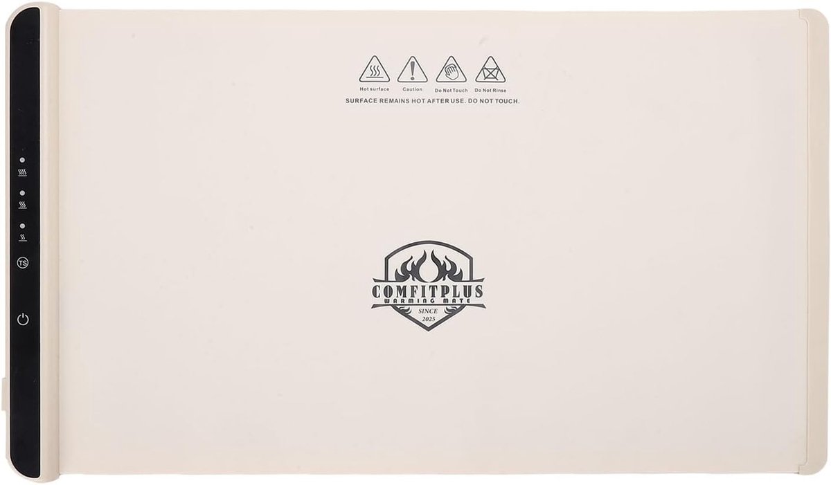 Voedselverwarmingsmat Warmhoudplaat Feesten Bijeenkomsten Waterdicht Ontwerp 67x38cm Beige