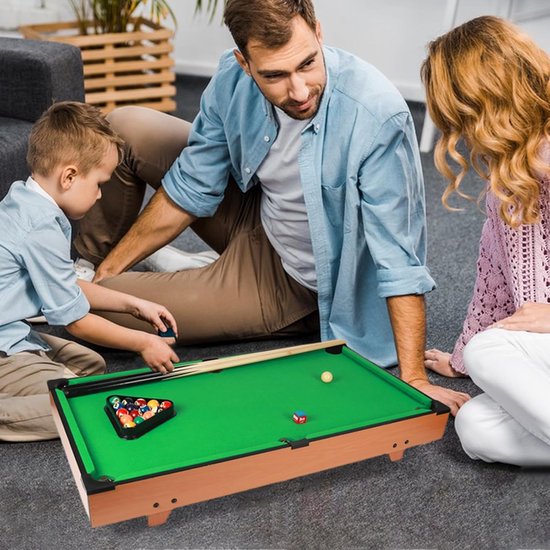 Mini Pooltafel - Kindertafel Spel - Familie Plezier - Multifunctioneel Ontwerp - 81x40x15 cm van Merkloos — afbeelding 3