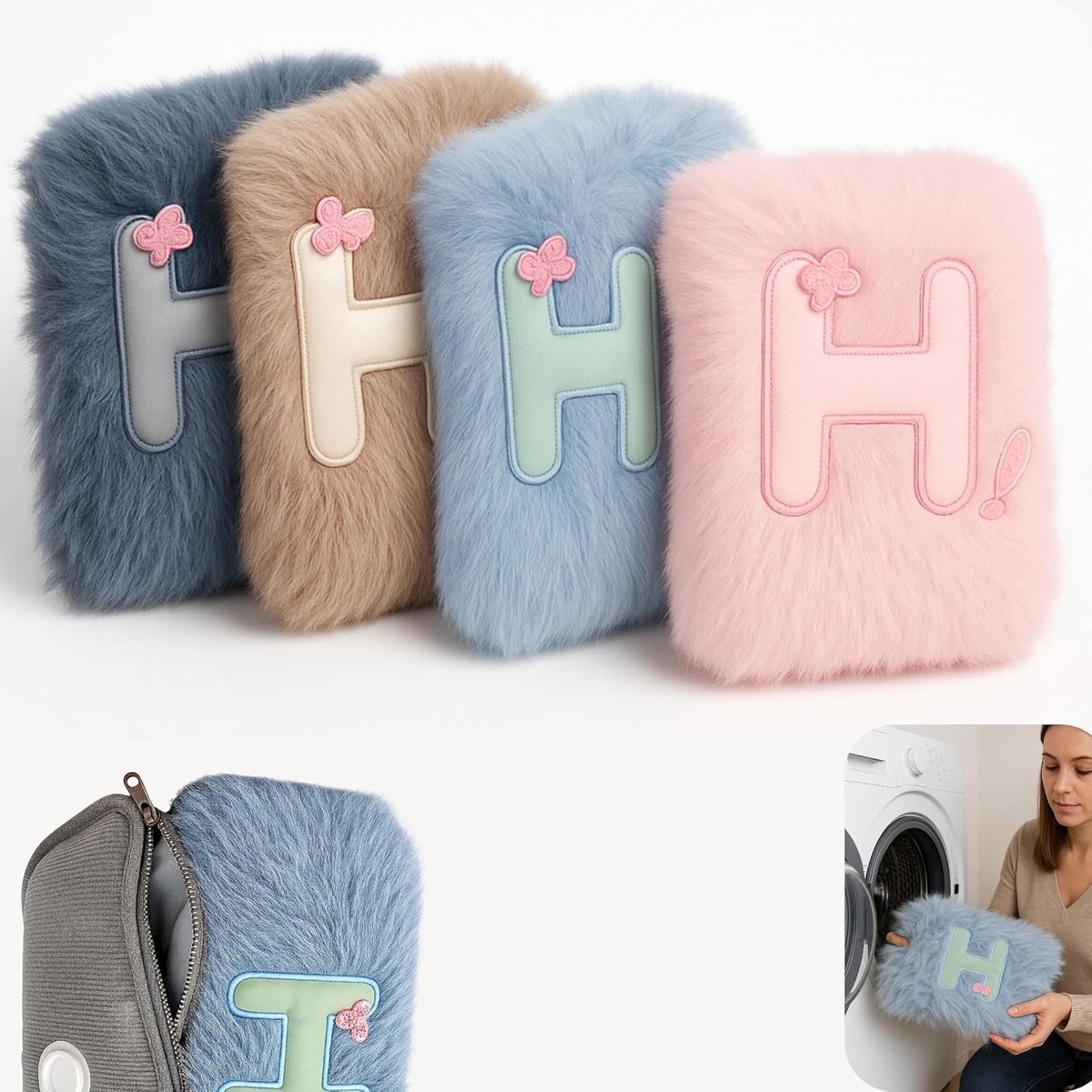 Elektrische Warmwaterkruik - Oplaadbare Handwarmer - Pijnverlichting - Afneembare Wasbare Hoes - 27 x 18 x 10 cm - Divers