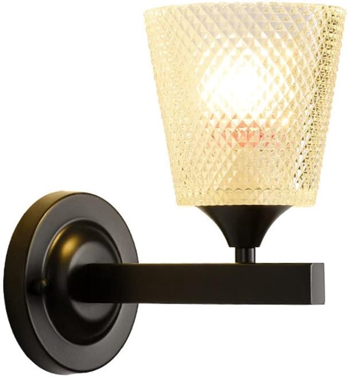 Moderne Wandlamp - Binnenmuur Verlichting - Woonkamer Decoratie - Glazen Kap - 13x18cm - Z