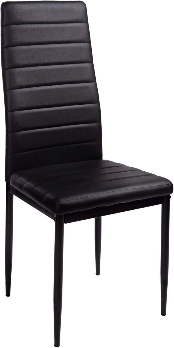 Eetkamerstoelen Set - Keukenstoelen Woonkamer - Modern Interieur - Gewatteerde Lederlook B
