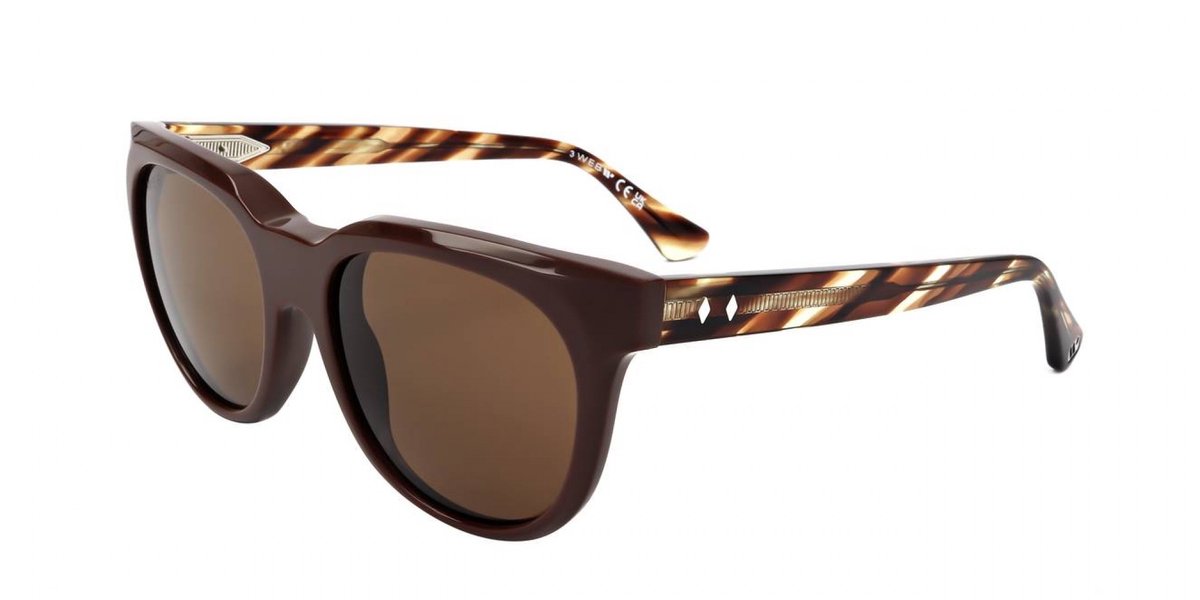 Web WE0335 Shiny dark brown 52/18/145 WOMAN Zonnebrillen