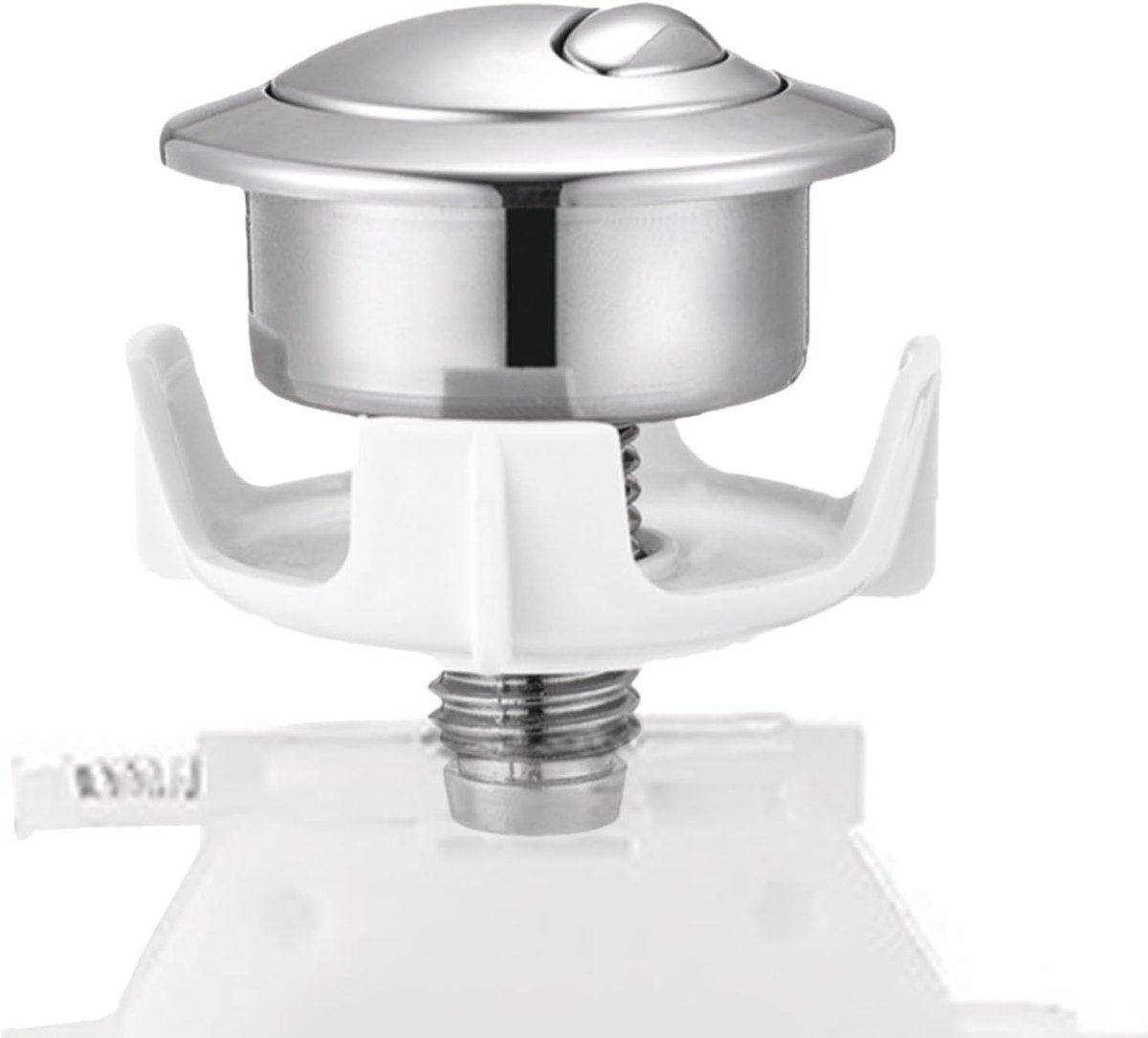 Toilet Drukknop - Dubbel Spoelsysteem - Badkamer Reparatie - Modern Ontwerp - 4.8x5.4 cm - Zilver
