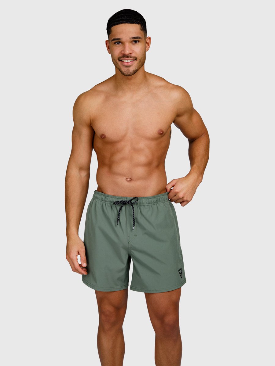 Brunotti Bru - conic Zwembroek Heren - Zwemshort met 4 - Way Stretch - Vintage Green — afbeelding 13