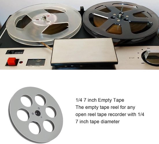 Lege Tapespoel - Open Reel - Audio Opname - 6 Winddichte Gaten - 7 Inch Diameter - Grijs — afbeelding 5