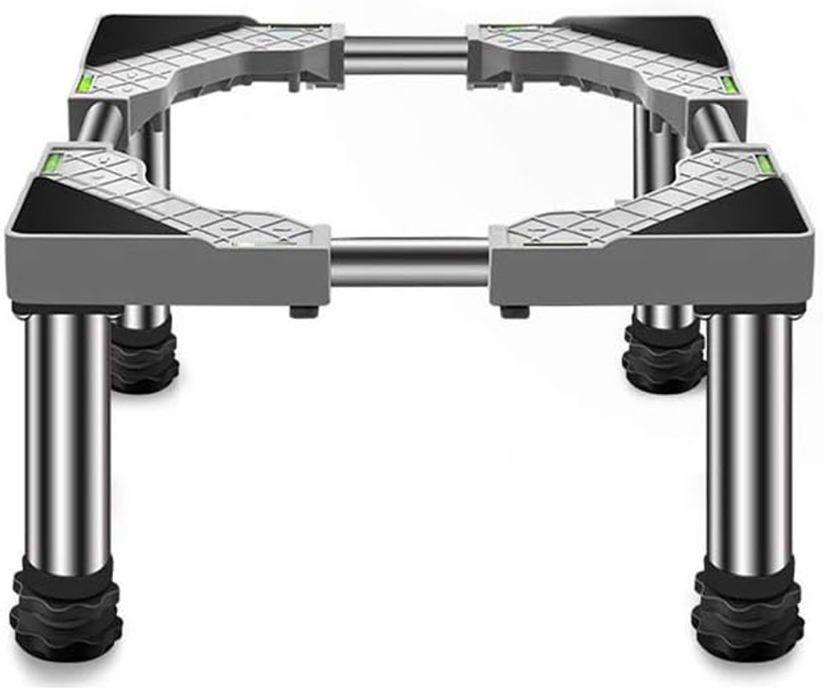 Wasmachine Onderstel - Apparaat Verhoger - Stabiel Plaatsen - Verstelbare Lengte - 45-65cm Breed - Zilverkleurig