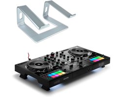 DJ Controller Set - Muziek Mixer - Feestjes Draaien - Ingebouwde Assistent - 54x29cm - Zilver