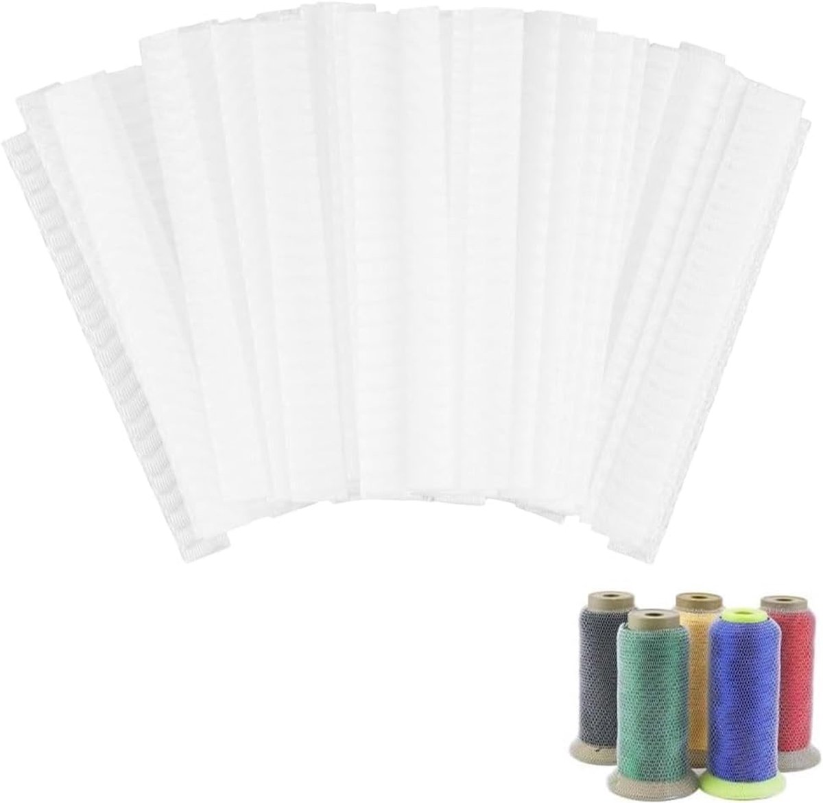 Naaigaren Netten - Spoel Beschermers - Naaien Quilten - 100 Stuks Set - 9 x 1 cm - Wit