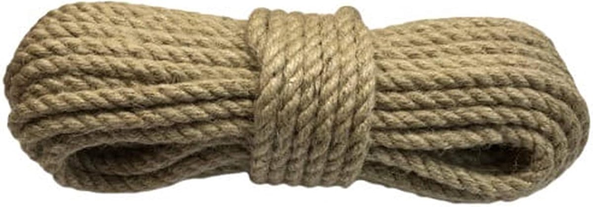 Jute Touw - Hennep Lijn - Diverse Toepassingen - Natuurlijke Vezels - 6mm x 20m - Naturel