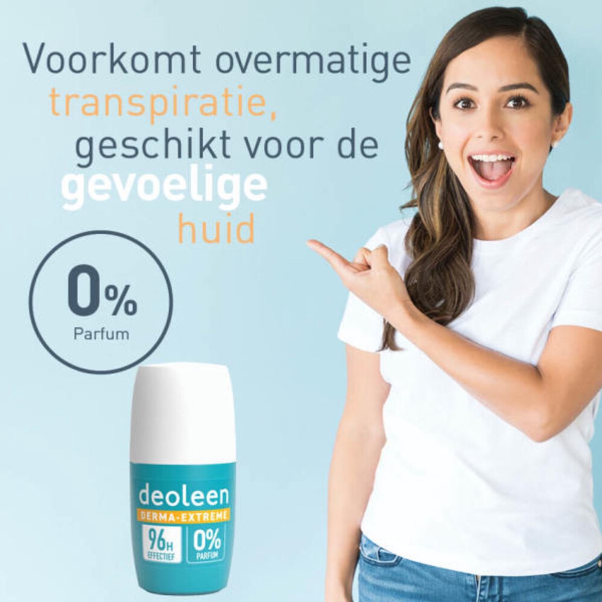 Deoleen Anti-Transpirant 96 Uur Roller - 3 x 50 ml - Voordeelverpakking