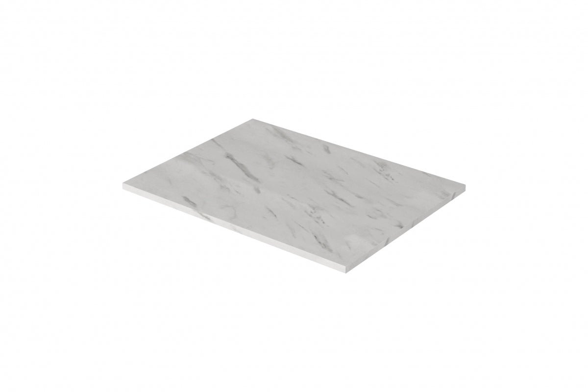 Nicole badkamerwerkblad 60 cm - duurzaam MDF met ABS-randen | Kleur: Crema Bianca