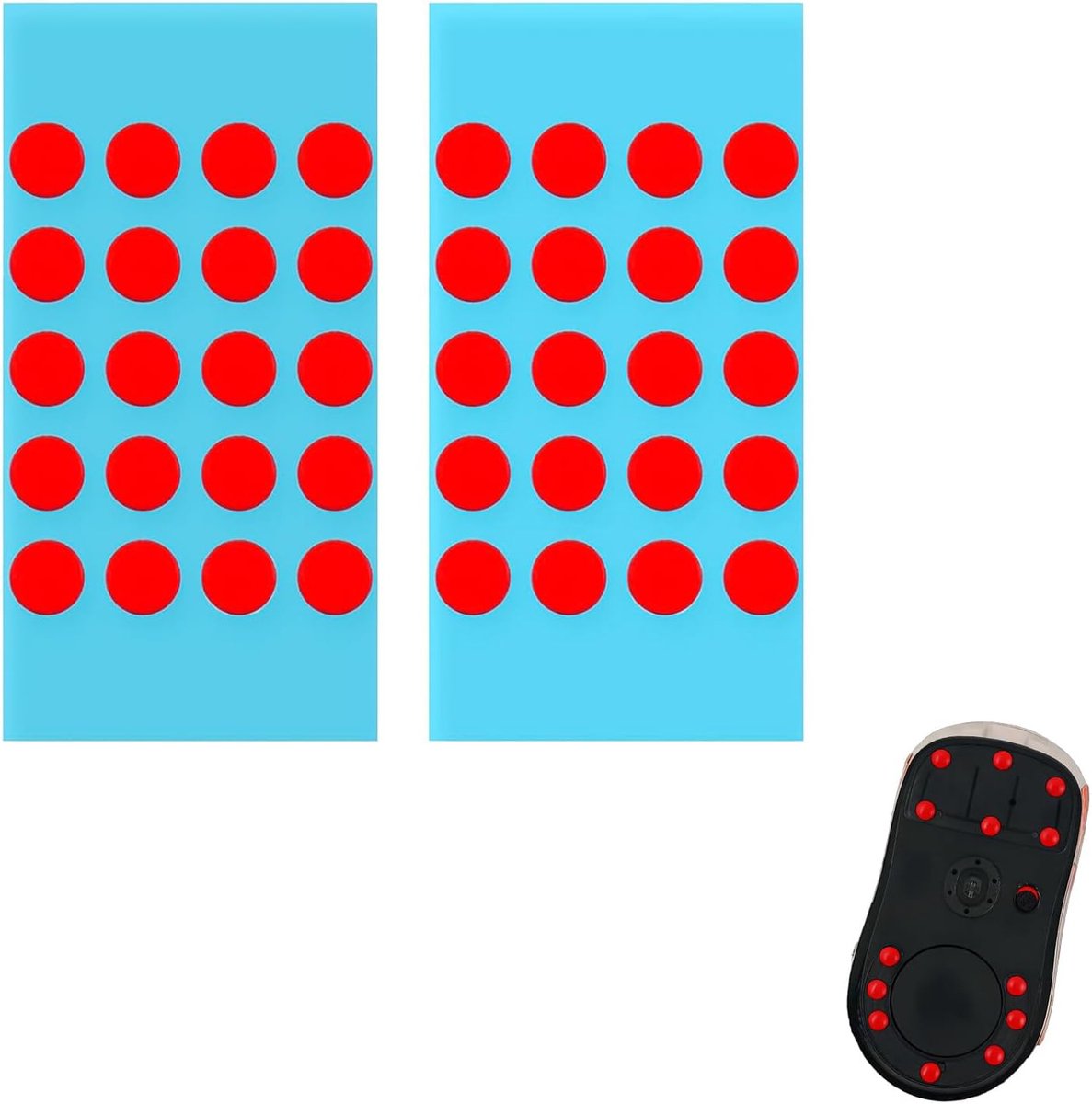 Muis Schaatsen - Glijders - Gaming Precisie - Lage Wrijving PTFE - Set van 2 - Rood