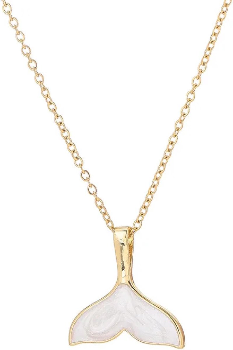 Hanger Ketting - Sieraad Dames Heren - Feestelijke Gelegenheid - Uniek Zeemeermin Staart - Verstelbaar 4cm - Zoals Afgebeeld