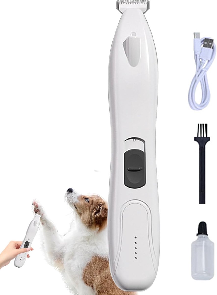 Hondenpoot Trimmer - Katten Poot Verzorging - Stil Trimmen - Draadloos Oplaadbaar - 16.2 cm Lengte