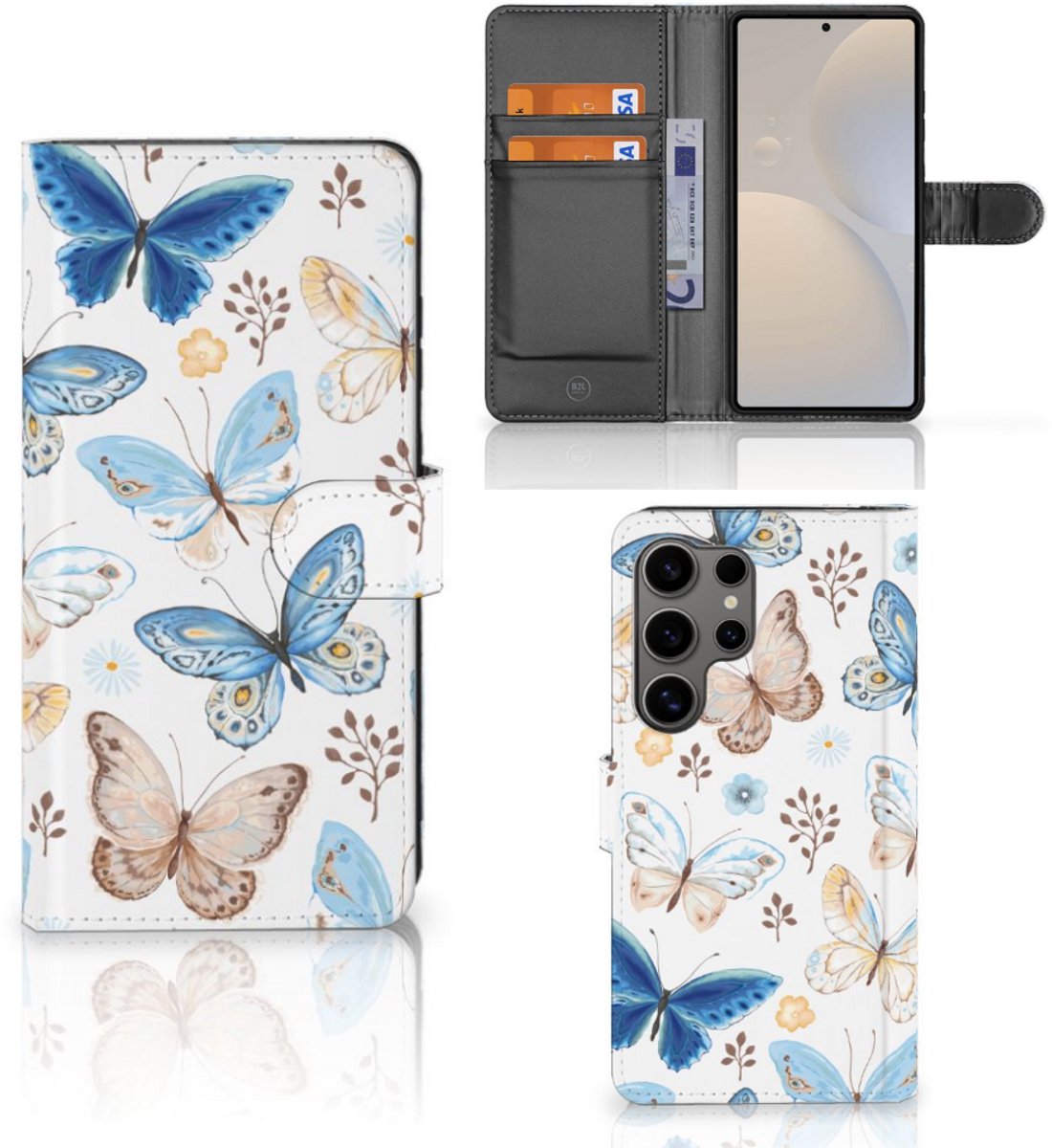 Telefoonhoesje met Pasjes voor Samsung Galaxy S25 Ultra Vlinder