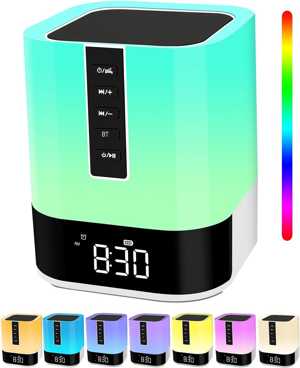 Multifunctionele Bluetooth-luidspreker met RGB-verlichting en wekkerfunctie