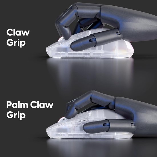 Super Clear Limited Edition Mini Draadloze Gaming Muis - Ultra Lichtgewicht 52g, Optische Sensor 26k DPI van Merkloos — afbeelding 3