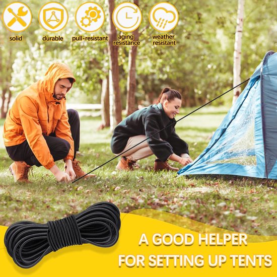 Weerbestendig Rubberen Expandertouw voor Aanhangers - 6 mm x 10 m — afbeelding 2