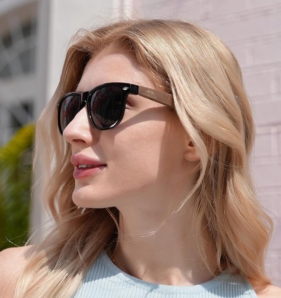 Gepolariseerde Houten Zonnebril voor Heren en Dames - UV400 Bescherming — afbeelding 5