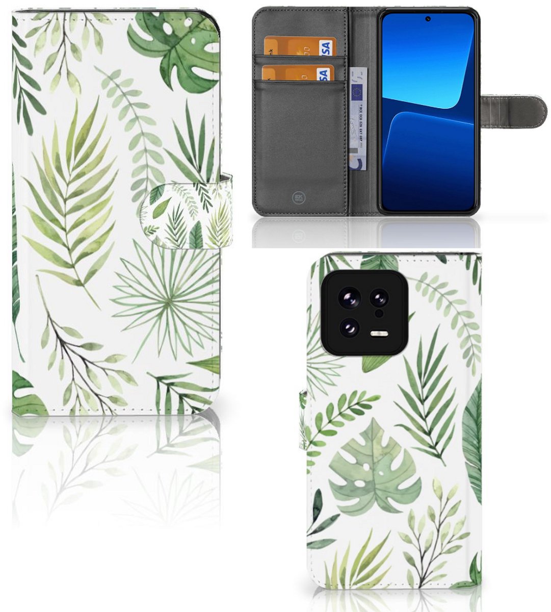 Boekhoesje voor Xiaomi 13 Hoesje Leaves