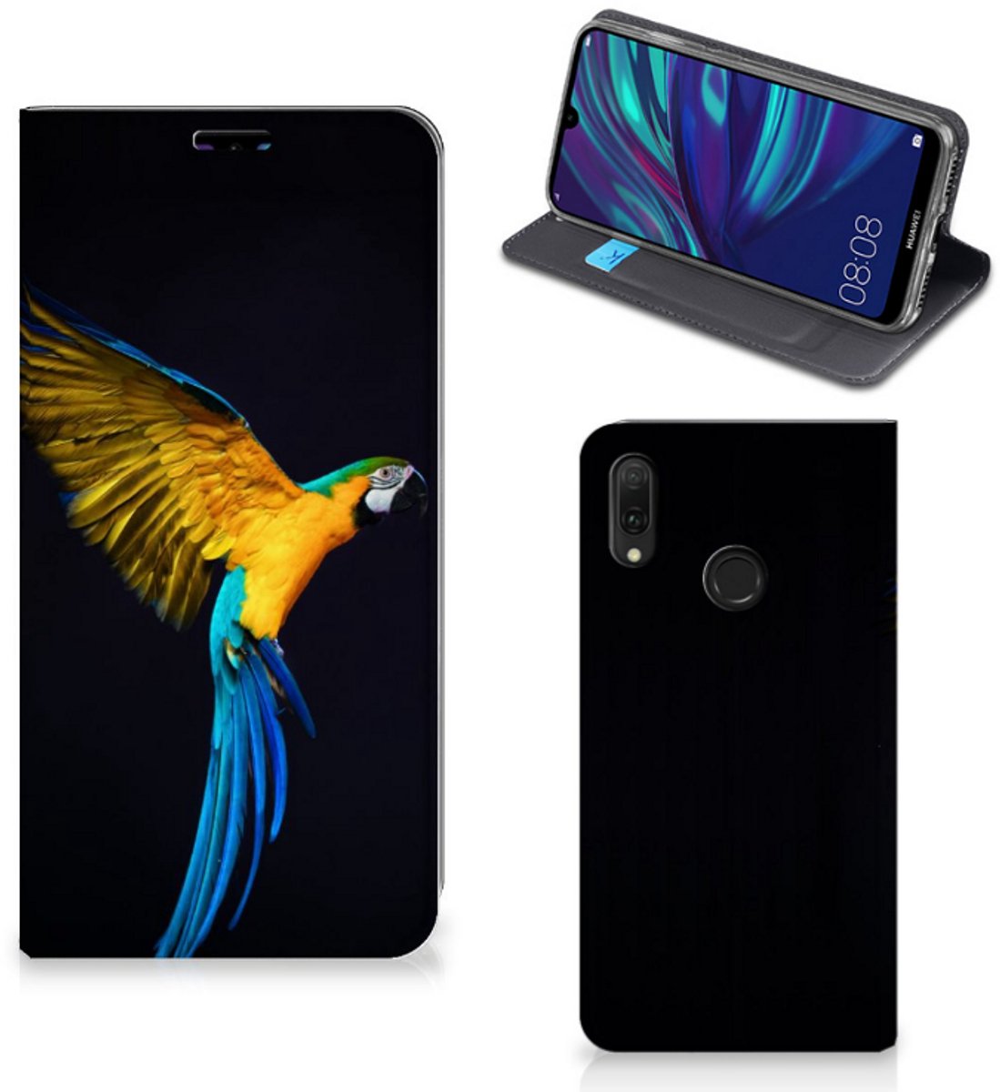 Huawei Y7 hoesje Y7 Pro (2019) Hoesje maken Papegaai