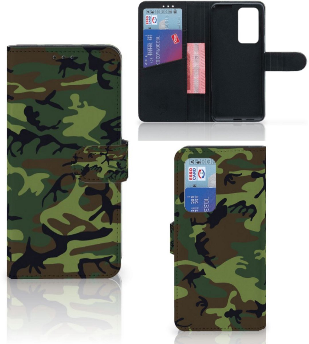 Huawei P40 Pro Telefoon Hoesje Army Dark