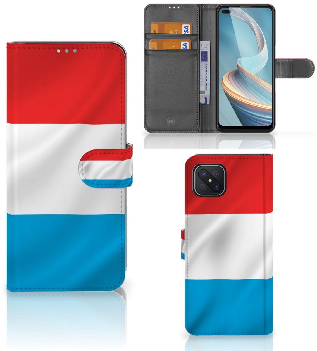 OPPO Reno4 Z Bookstyle Case Luxemburg