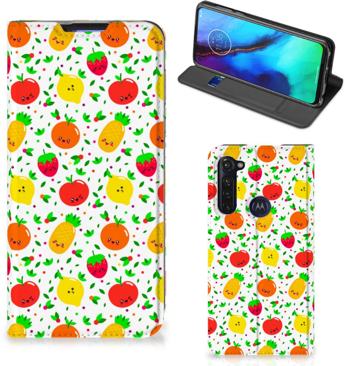 Motorola Moto G Pro Flip Style Cover Fruits
