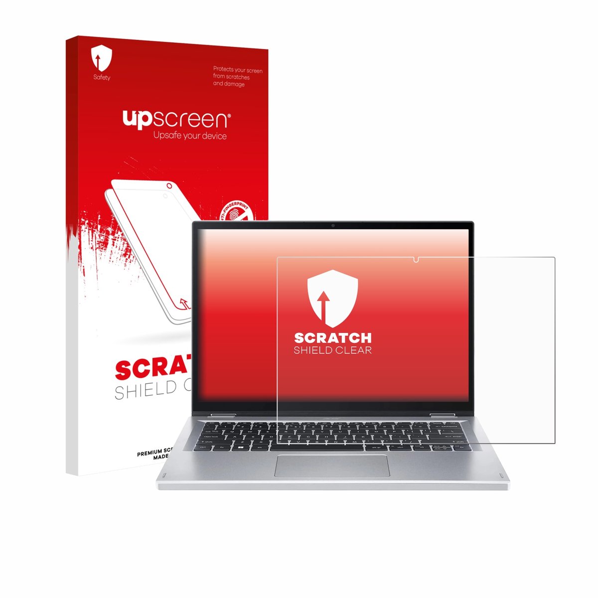 upscreen - Screenprotector voor Acer Aspire Go Spin 14 - Folie Beschermfolie transparant